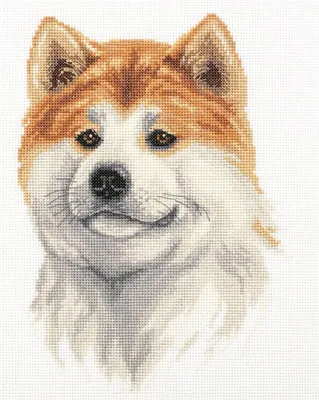 Produktbild von Panna Kreuzstichset "Akita Inu" 18.5x25cm, Zählmuster