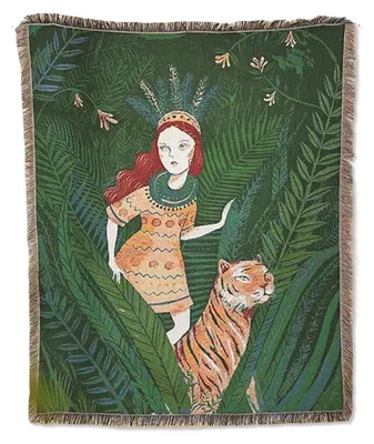 Obrázek produktu pro Boho styl, bavlněná deka s frędzлями, 63 x 130 cm