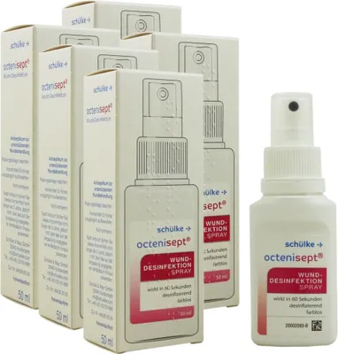 Produktbild von Schülke octenisept Wund-Desinfektion 5 x 50ml Antiseptikum Behandlung von Wunden Set