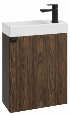 Zdjęcie produktu dla Badplaats Umywalka z Szafką Keno 50 x 23 cm - Orzech Brązowy - Szafka z Umywalką
