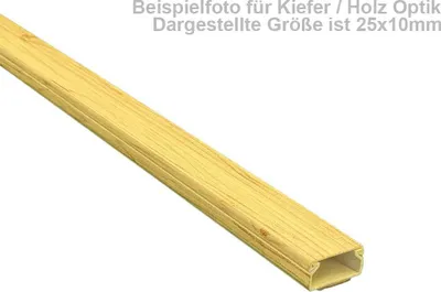 Produktbild von Kabelkanal 25x15 mm Kiefer/Fichte Holzoptik – 1 m – zum Schrauben – Kunststoff