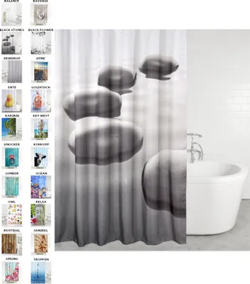 Produktbild von SANILO® Duschvorhang Black Stones 180 x 200 cm