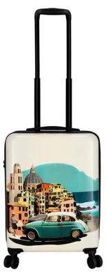 Produktbild von Reisetrolley STONEWOOD 4W | Koffer mit Vier Rollen | stabile ABS Hartschale und TSA Zahlenschloss | Trolley mit Reißverschluss | mit modernem Foto Motiv (Auto, S - Handgepäck)