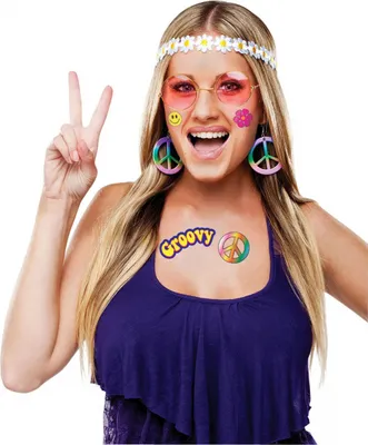 Produktbild von 60er Jahre Hippie-Mädchen Set