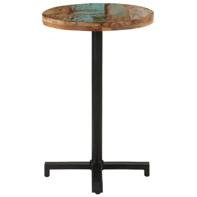 Image de vidaXL Table de bistrot ronde Ø50x75 cm Vieux bois massif