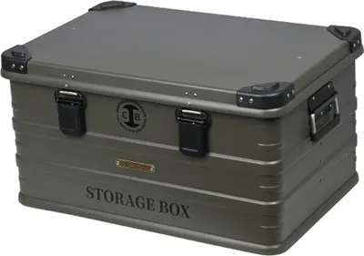 Obrázek produktu pro Venkovní úložný box, hliníkový box, kempingový úložný box, box do auta, vodotěsný, 600 x 400 x 300 mm/23,6 x 15,7 x 11,8 palců, šedý