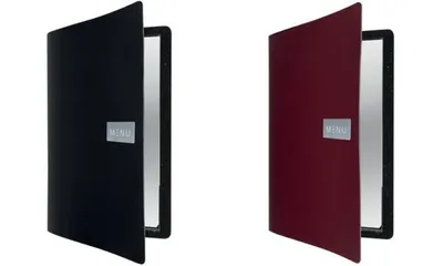 Image de Porte-menus Securit ROYAL DIN A4 en cuir noir