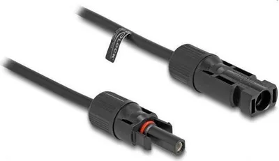 Productafbeelding van Delock DL4 Zonnepaneelkabel, 6 mm², mannelijke connector naar vrouwelijke connector, 2 meter, zwart