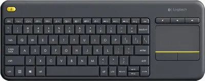 Image de Logitech K400 Plus, Mini, Kabellos, RF Wireless, QWERTY, Schwarz
