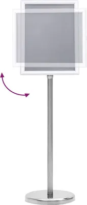 Zdjęcie produktu dla vidaXL Stojak na plakaty 2 szt. srebrny 32,5 x 24 x 78 cm stop aluminium