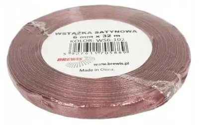 Obrázek produktu pro Saténová stuha špinavě růžová 6 mm x 32 m
