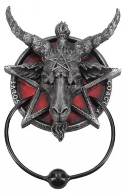 Produktbild von Baphomet Türklopfer mit Pentagramm