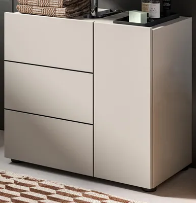 Produktbild von Waschbeckenunterschrank "Larik" in Kaschmir Badezimmer Unterschrank 60 x 56 cm