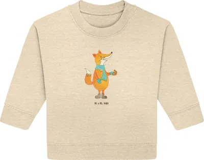 Produktbild von Mr. & Mrs. Panda Organic Baby Pullover Fuchs Keks 6. - 12. Monat - Natural Raw - Geschenk, Winter, Bullover, Plätzchen, Weihnachtlich, glücklich, Weihnachten, Frieren