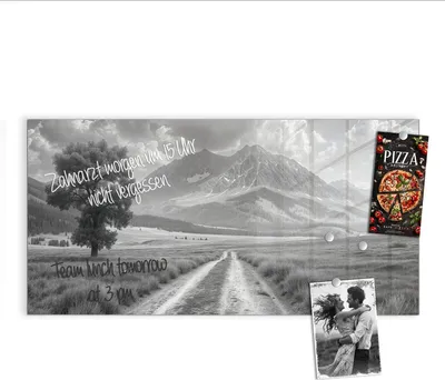 Produktbild von Magnettafel 100x50cm Pinnwand Whiteboard beschreibbar - Berglandschaft Weg
