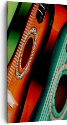 Produktbild von Bild auf Leinwand - Leinwandbild - Gitarre Musik Instrument - 55x100cm - Wand Bild - Wanddeko - Leinwanddruck - Bilder - Kunstdruck - Wanddekoration - Leinwand bilder - Wandkunst - PA55x100-2113