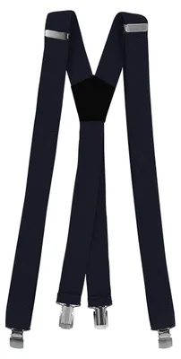Produktbild von Fabio Farini - 1 Stück Schmales Y-Design mit 2,5cm Breite verstellbar mit extra starken Clipverschluss, Dunkelblau