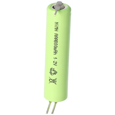 Produktbild von HR-AAAU NiMH Akku Micro AAA Flat Top mit 3-er Print unbedingt Abmessungen ca. 44x10,5mm beachten