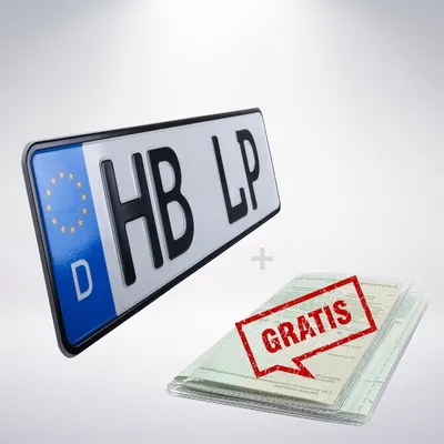 Produktbild von 1 Stück 38x11cm Kennzeichen Wunkschkennzeichen DIN- PKW LKW Autokennzeichen Nummernschild 380 x 110mm auch für Fahrradträger,Anhänger und LKW