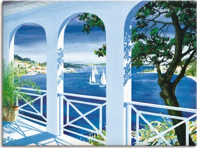 Produktbild von ARTland Leinwandbild Seelandschaft II Größe: 40x30 cm