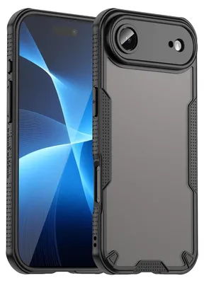 Produktbild von Für Apple iPhone 17 Air Armor Glaze Design Kunststoff Hybrid TPU Hülle Schwarz