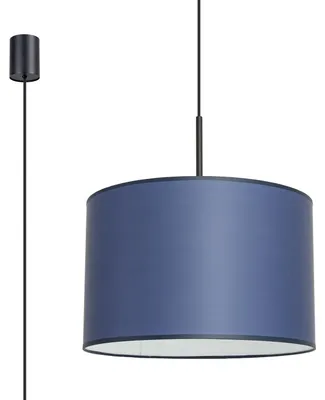 Immagine prodotto di Lampada a sospensione PURELA blu scuro e nera 1xE27x15W in plastica, dimensioni: 137x40x40 cm, IP20, Pure Lume