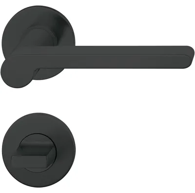 Produktbild von Drückergarnitur | Türbeschlag 1021 WC flachb.TS38-44 schw.
