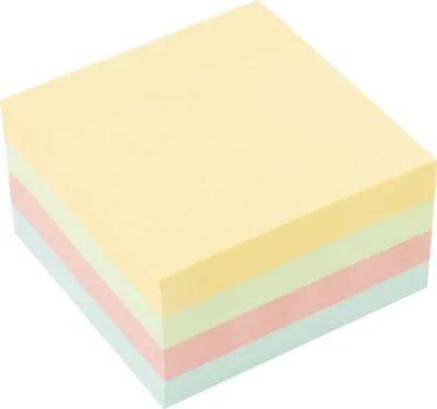Produktbild von Haftnotizwürfel Super Sticky Notes Selbstklebende Haftnotizzettel in 75x75mm 450 Blatt Pastellfarben