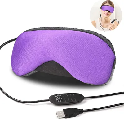 Produktbild von Beheizte Augenmaske, Dampfbehandlung für trockene Augen, warme Kompresse, feuchte Wärme für Blepharitis, Augenringe, Chalazion, geschwollene Augen, Stilbehandlung ,Purple