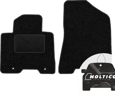 Produktbild von moto-MOLTICO Vorne Fußmatten Auto Velours Autoteppiche Schwarz Automatten Set 2-teilig passend für Kia Sorento IV XL Hybrid ab 2020