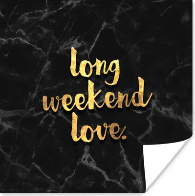 Produktbild von MuchoWow® Poster Zitate - Liebe - Gold - Marmor 50x50 cm - Wohnzimmerdekoration