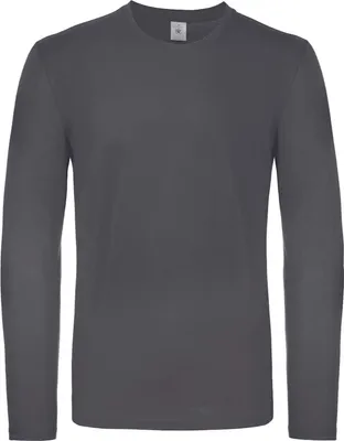 Immagine prodotto di Maglietta B&C a maniche lunghe da uomo #E150 RW6527 (L) (grigio scuro)