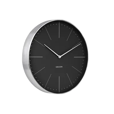 Immagine prodotto di Karlsson - Orologio da parete Normann Station - Nero - Ø37,5cm