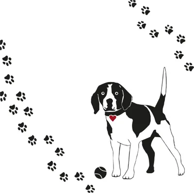 Produktbild von 20 Servietten Atelier Chiens - Hund mit Spuren 33x33cm