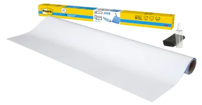 Produktbild von Post-it® Easy Erase Whiteboard-Oberfläche - Weiß, 91.4 cm x 60.9 cm - 1 Rolle/Packung - Aufkleber Löschbar Wiederverwendbares