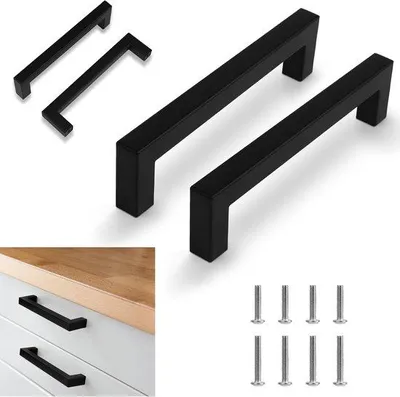 Produktbild von Möbelgriffe Set 2 Stück 160 mm modern schwarz