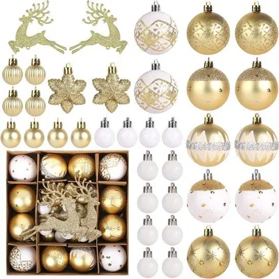 Productafbeelding van Famanu kerstbalset, 36 stuks - 12 verschillende designs