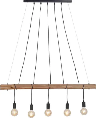 Produktbild von JUST LIGHT DAMIAN Pendelleuchte E27 max. 60W 5-fach schwarz 15515-18