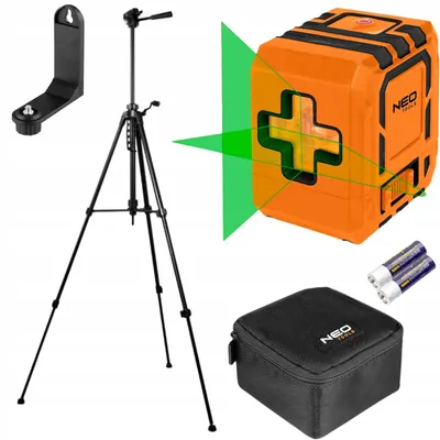 Produktbild von NEO TOOLS Kreuzlaser Wasserwaage 30m mit Etui und Stahlstativ