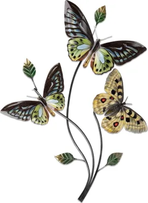 Produktbild von Schmetterling Wanddeko Metall Wandbild Deko Bild Wand Hänger Tier Figur Skulptur