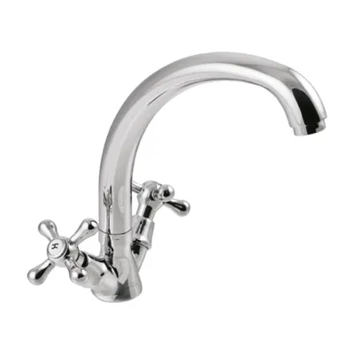 Produktbild von Invena | Armatur Roma - Chrom - 20 Cm Auslauf - Zweigriff - Küchenarmatur