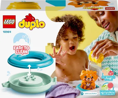 Produktbild von LEGO 10964 DUPLO Badewannenspaß: Schwimmender Panda, Badespielzeug für Babys und Kleinkinder ab 1,5 Jahren, Badewannenspielzeug mit Tieren