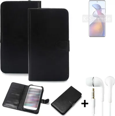 Produktbild von K-S-Trade Wallet Case Handyhülle kompatibel mit Motorola Edge 30 Fusion Schutzhülle Flip cover Flipstyle Tasche Hülle Flipcover Slim Bumper schwarz