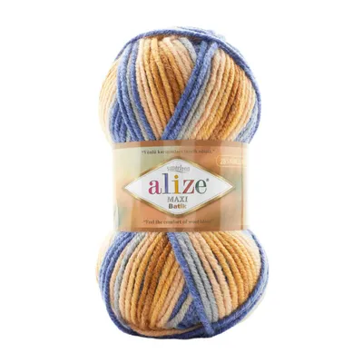 100g Farbverlaufsgarn Alize Superlana Maxi Batik 7914 Nil