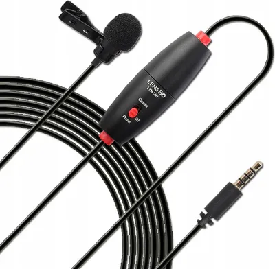 Zdjęcie produktu dla Profesjonalny Dynamiczny Mikrofon Krawatowy Lavalier Mini Jack 3,5mm LENSGO / LYM-DM1