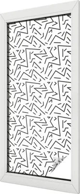 Obrázek produktu pro Vitrážová fólie na okno - 116x50 cm - vitrážový vzor - neprůhledná dekorativní fólie na ochranu soukromí - samolepicí, UV ochrana - abstraktní klikaté linie