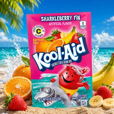 Produktbild von Kool Aid Unsweetened Drink Mix Sharkleberry Fin 4,6g
