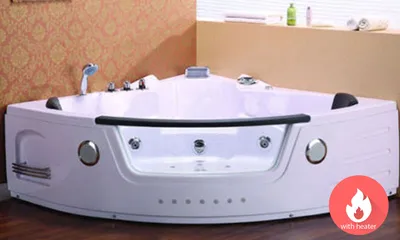 Produktbild von WHIRLPOOL BADEWANNE WHIRLPOOL RECHTECK 2 PERSONEN 140x140cm Doppelpumpe Heizung