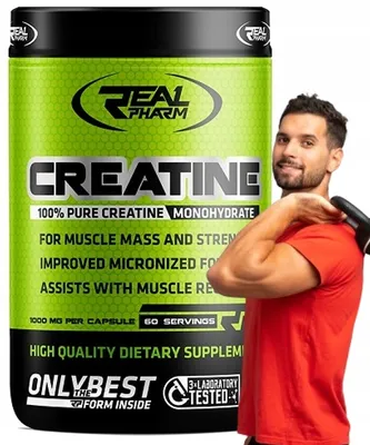 Obrázok produktu pre KREATÍN MONOHYDRÁT kapsule Real Pharm Creatine 300 kapslí