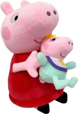 Produktbild von Bandai Peppa Pig With Baby Teddybär Rosa Rosa One Size